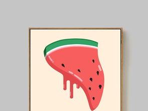 吃瓜抽象图片高清